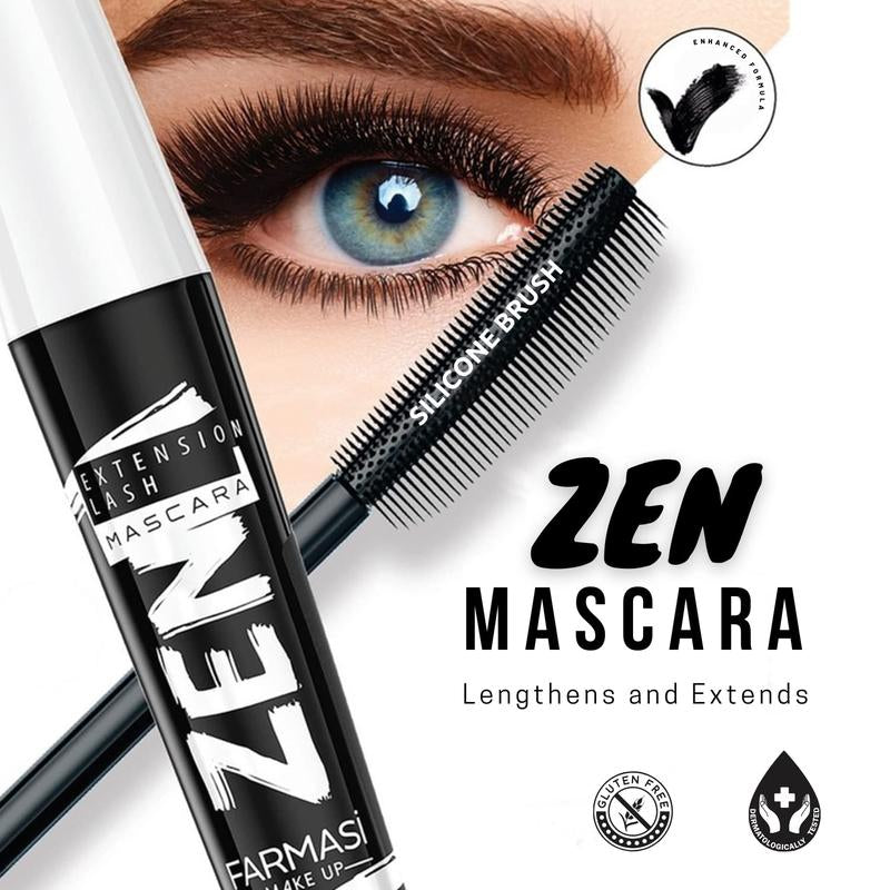 FARMASI MAKE up ZEN EXTENSION LASH MASCARA 8 ML Long-Lasting Makeup Applicator