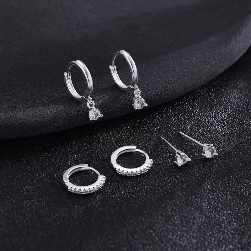 GANIA 3Pcs Hypoallergenic Hoop Earrings Set for Women - Fashionable & Versatile Cartilage Huggie Earrings - Perfect Gift for Any Occasion